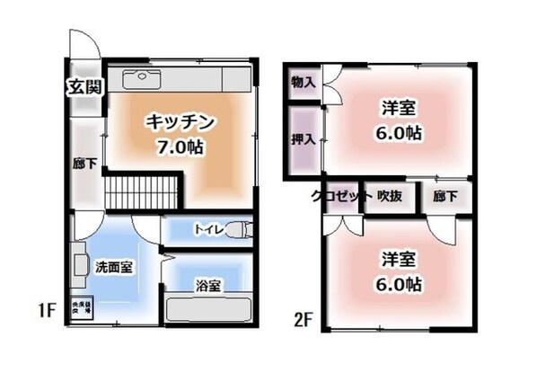 中井荘の物件間取画像